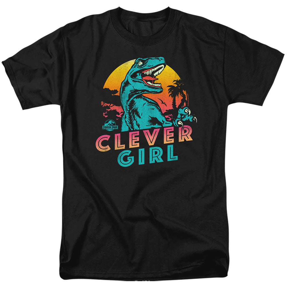 Jurassic Park Colorful Clever Girl Mens T Shirt Black