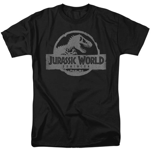 Jurassic World Dominion Vintage Logo Mens T Shirt Black