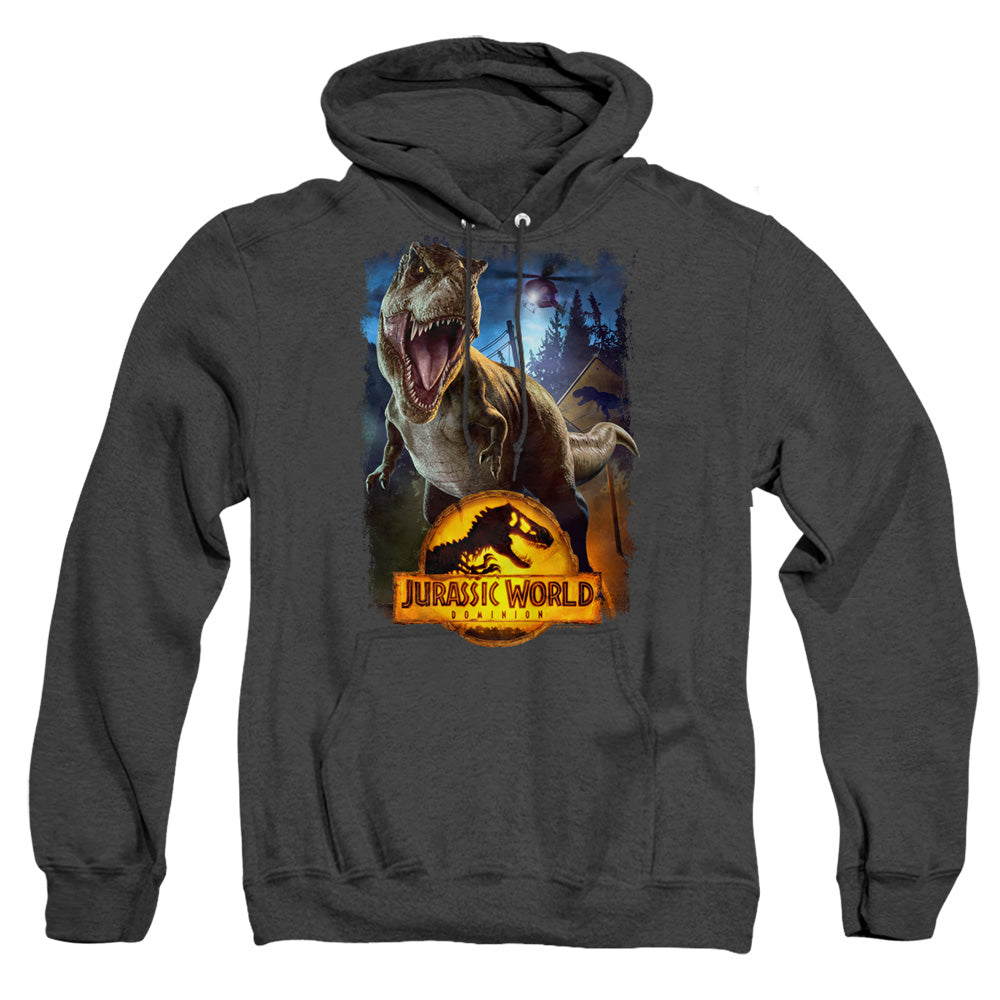 Jurassic World No More Fences Heather Mens Hoodie Black