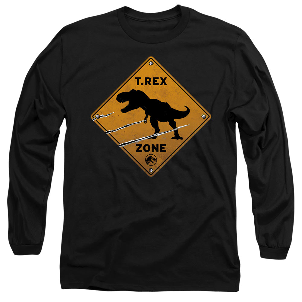 Jurassic World Trex Zone Mens Long Sleeve Shirt Black Officially Licensed