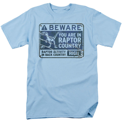Jurassic World Raptor Sign Mens T Shirt Light Blue
