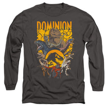 Load image into Gallery viewer, Jurassic World Dominion Pack Illustrated Mens Long Sleeve Shirt Charcoal Officially Licensed
