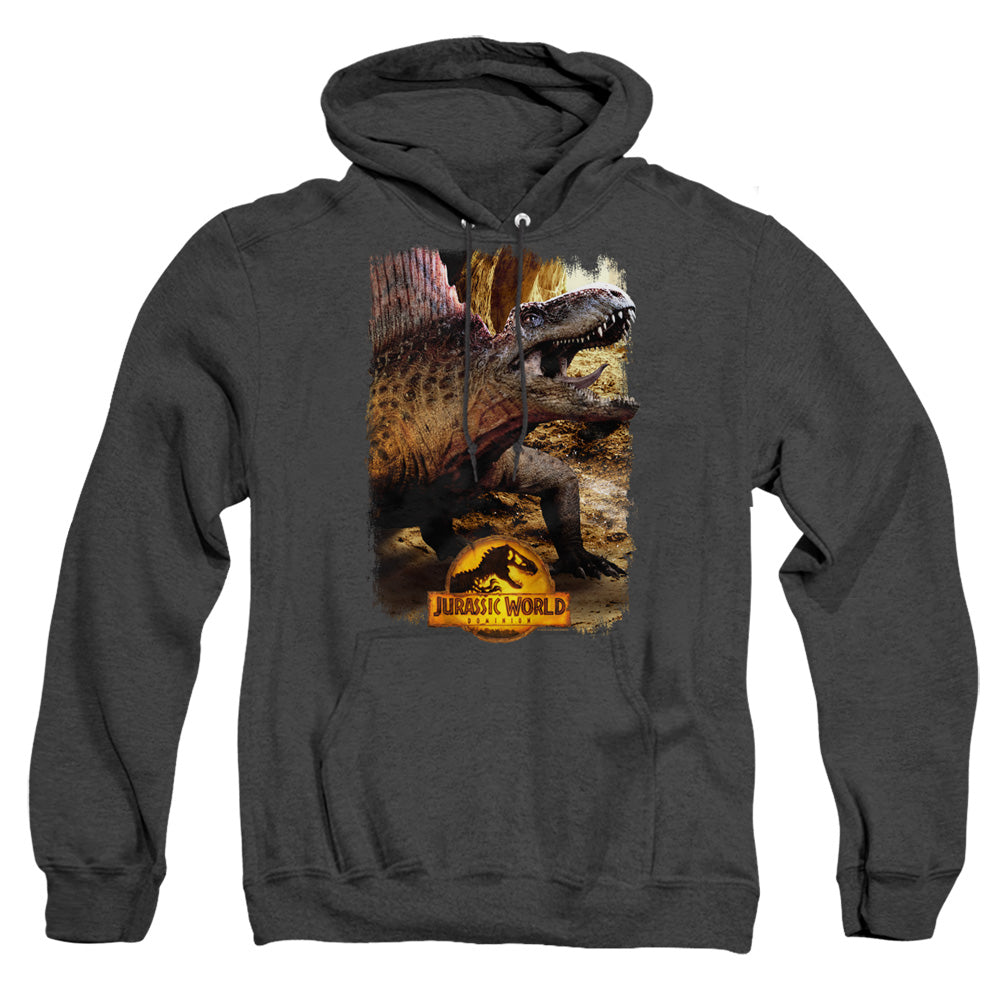 Jurassic World Dimetrodon Beauty Shot Heather Mens Hoodie Black