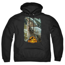 Load image into Gallery viewer, Jurassic World Parasaurolophus Beauty Shot Mens Hoodie Black

