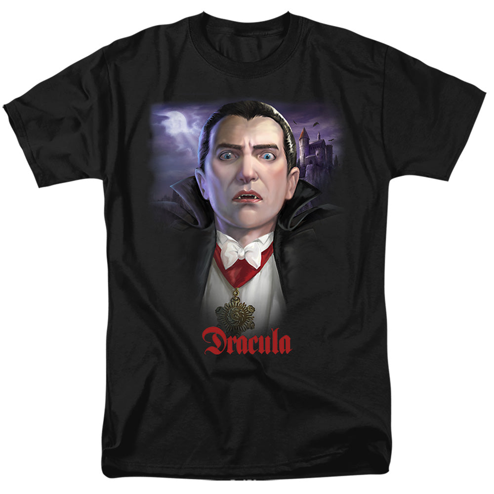 Universal Monsters Dracula Head Mens T Shirt Black