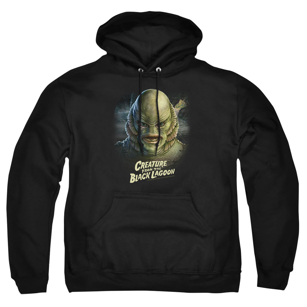 Universal Monsters Black Lagoon Head Mens Hoodie Black