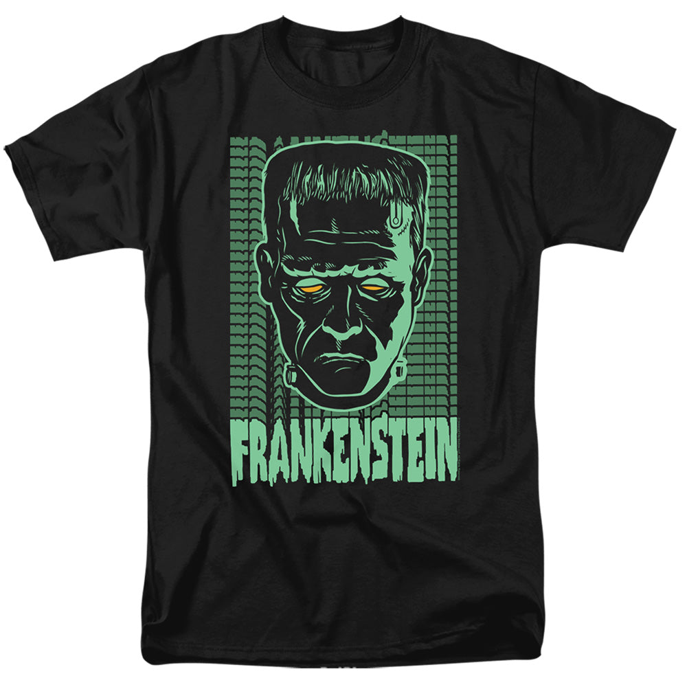 Universal Monsters Frankenstein Neon Mens T Shirt Black