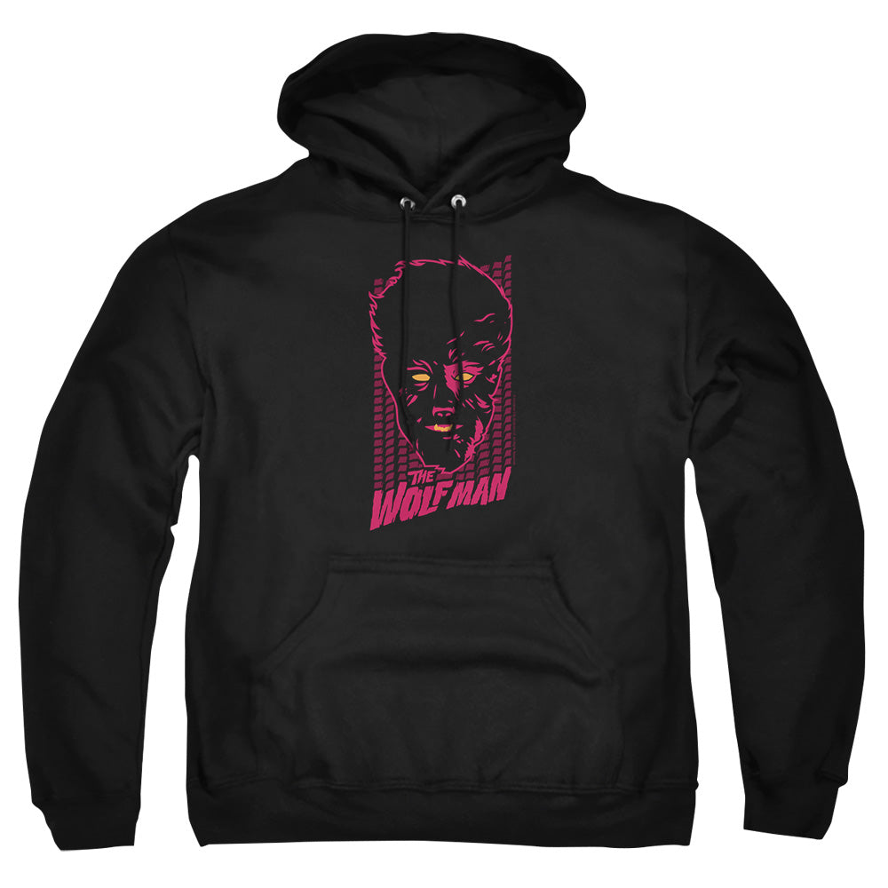 Universal Monsters Wolfman Neon Mens Hoodie Black