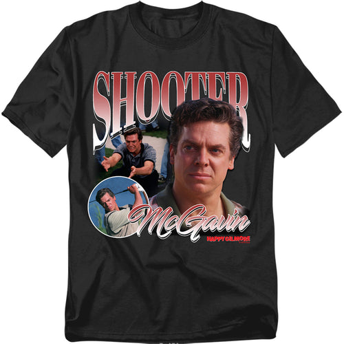 Happy Gilmore Shooter Tribute Mens T Shirt Black