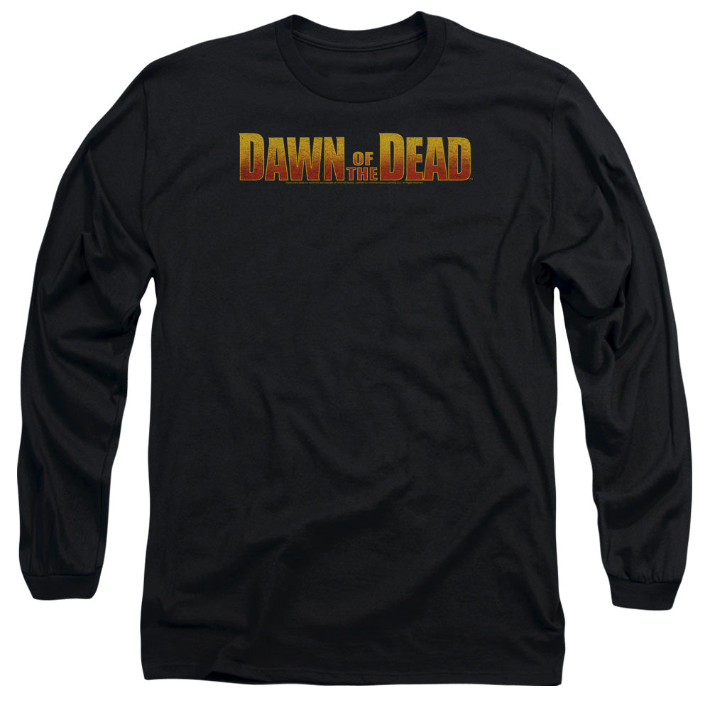 Dawn Of The Dead Dawn Logo Mens Long Sleeve Shirt Black Officially Licensed