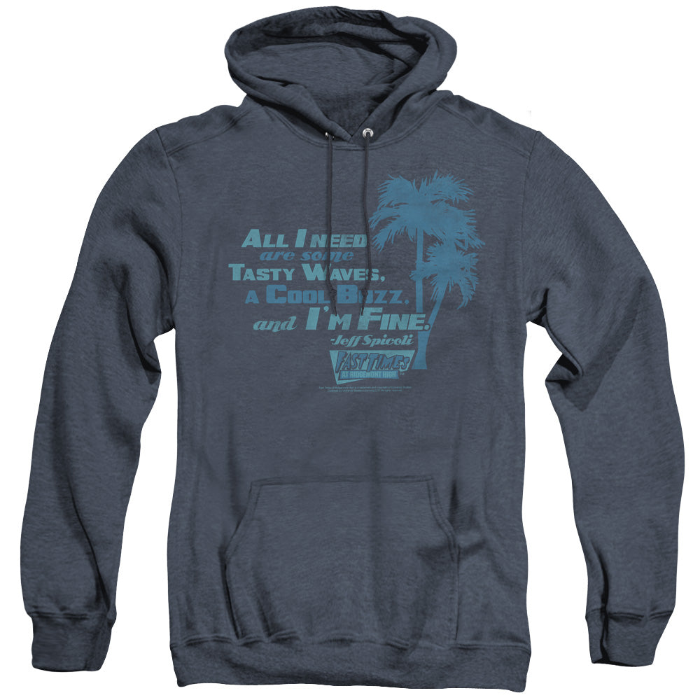 Fast Times Ridgemont High All I Need Heather Mens Hoodie Navy