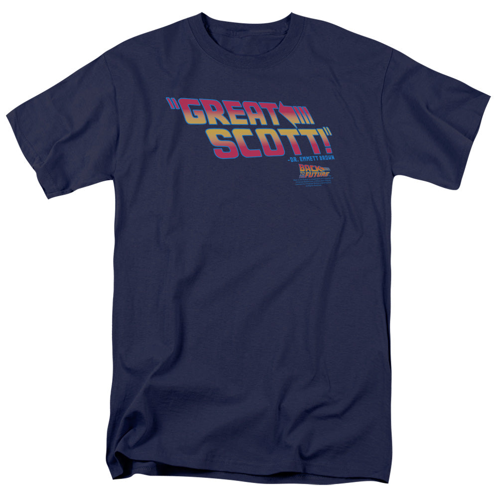 Back To The Future Great Scott Mens T Shirt Navy
