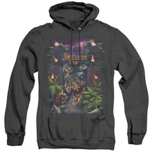 Load image into Gallery viewer, Jurassic Park Welcome To The Park Heather Mens Hoodie Black
