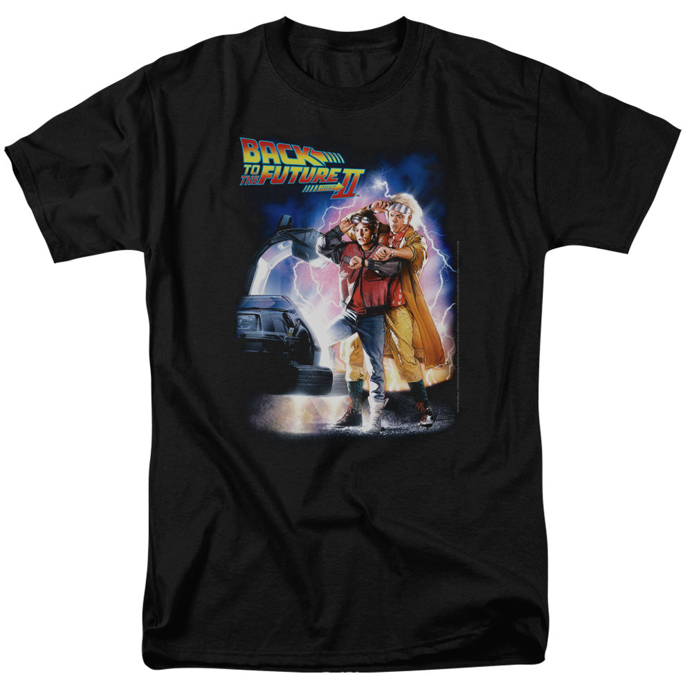 Back To The Future Ii Poster Mens T Shirt Black Black