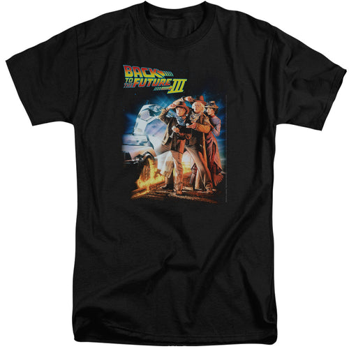 Back To The Future III Poster Mens Tall T Shirt Black
