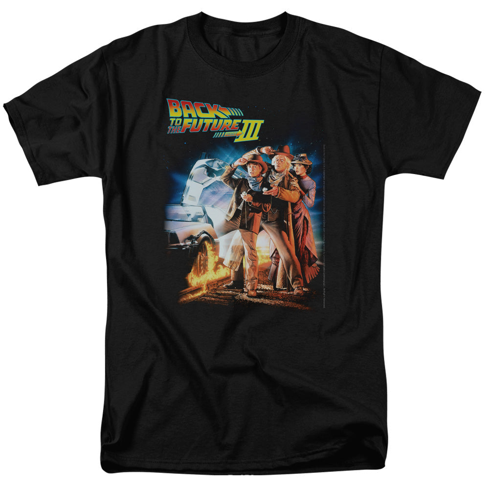 Back To The Future Iii Poster Mens T Shirt Black Black