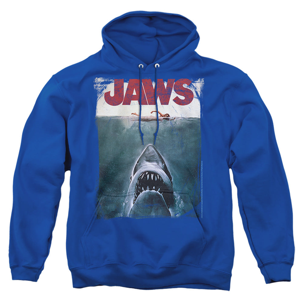 Jaws Title Mens Hoodie Royal