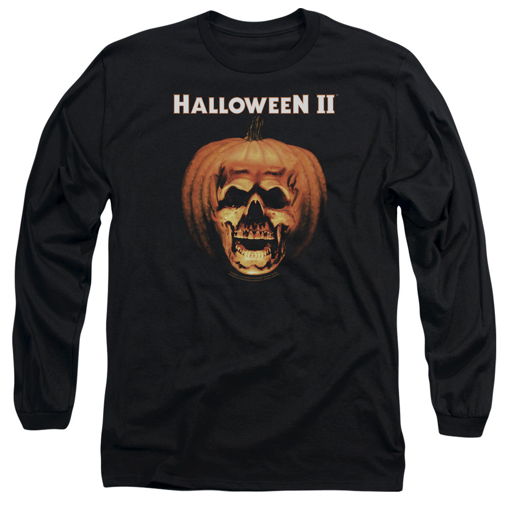 Halloween Ii Pumpkin Shell Mens Long Sleeve Shirt Black Black