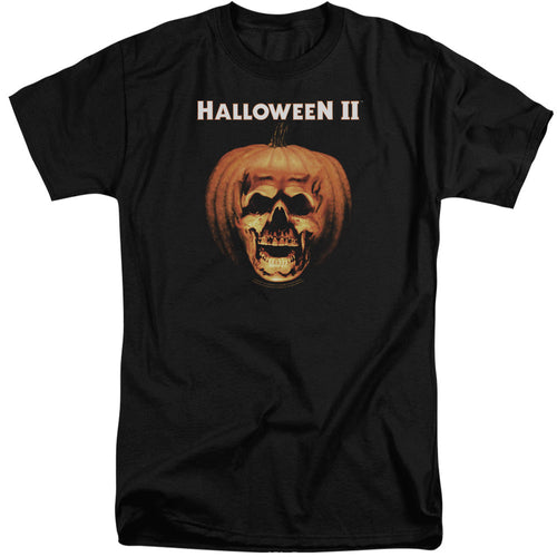 Halloween II Pumpkin Shell Mens Tall T Shirt Black