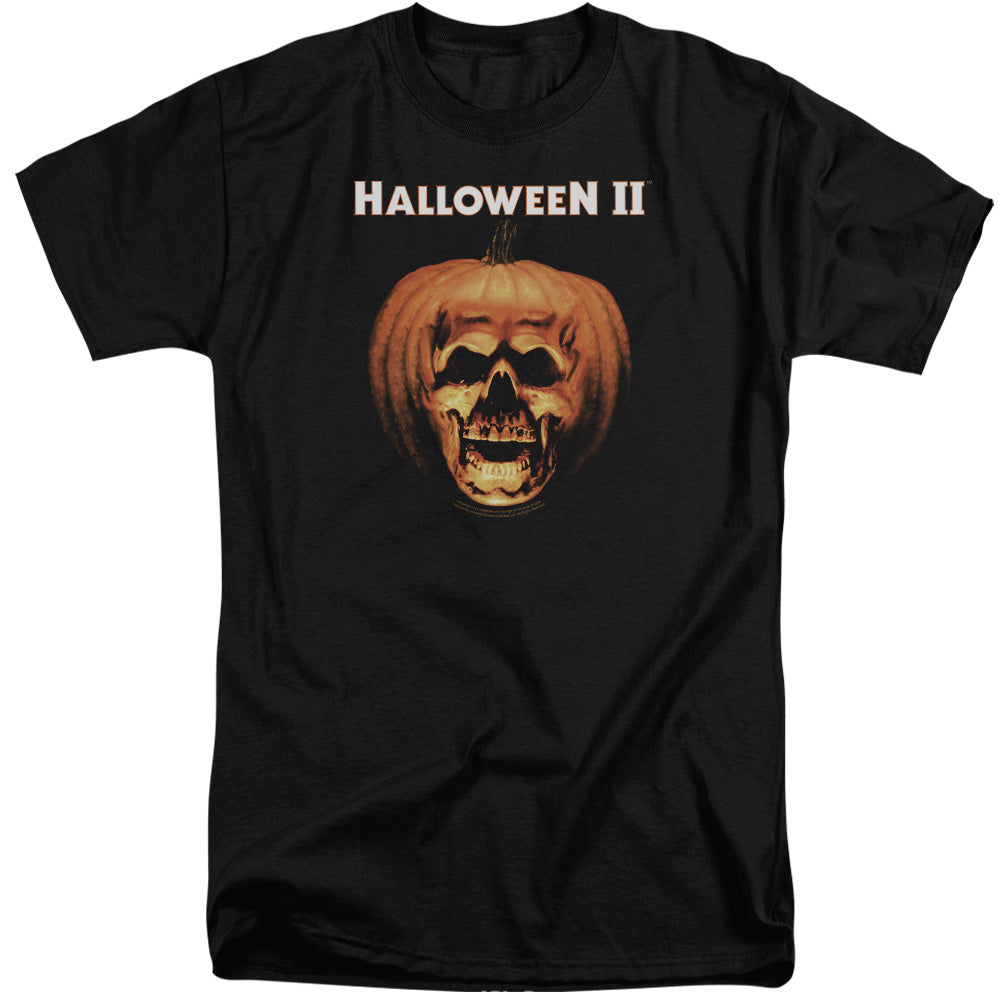 Halloween II Pumpkin Shell Mens Tall T Shirt Black