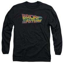 Load image into Gallery viewer, Back To The Future Logo Mens Long Sleeve Shirt Black Black
