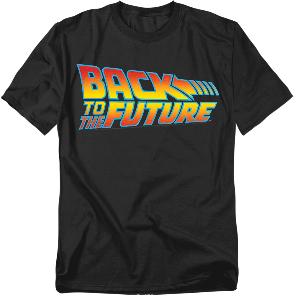 Back To The Future Logo Mens T Shirt Black