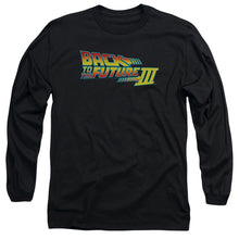 Load image into Gallery viewer, Back To The Future III Logo Mens Long Sleeve Shirt Black
