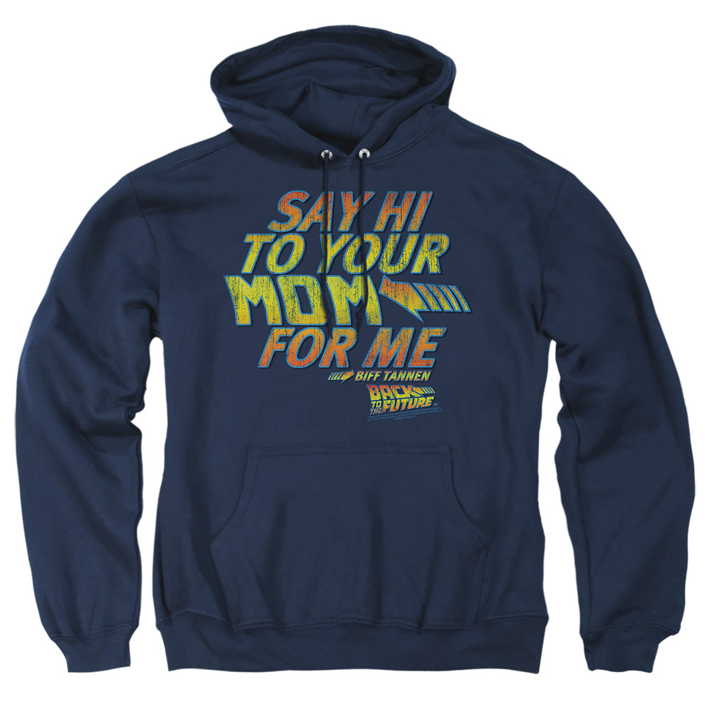 Back To The Future Say Hi Mens Hoodie Navy