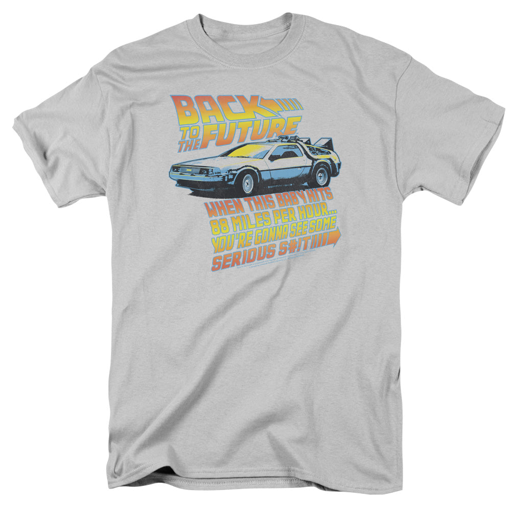 Back To The Future 88 Mph Mens T Shirt Silver