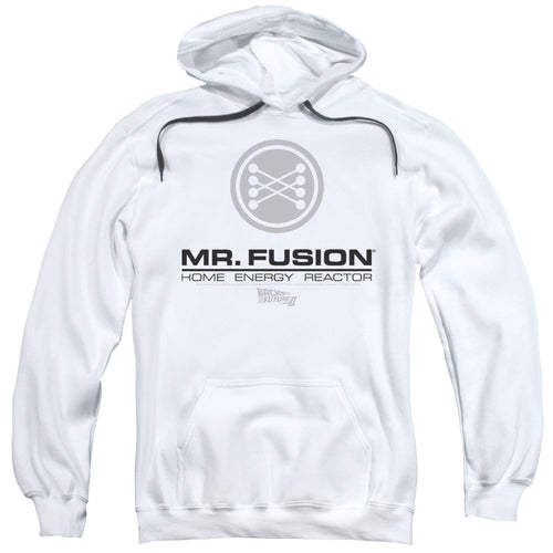 Back To The Future II Mr. Fusion Logo Mens Hoodie White