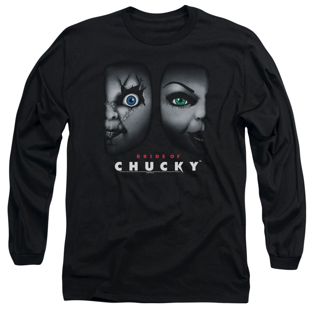 Bride Of Chucky Happy Couple Mens Long Sleeve Shirt Black Black