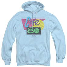 Load image into Gallery viewer, Back To The Future II Cafe 80s Mens Hoodie Light Blue

