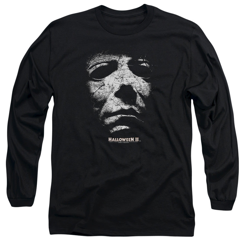 Halloween Ii Mask Mens Long Sleeve Shirt Black Black