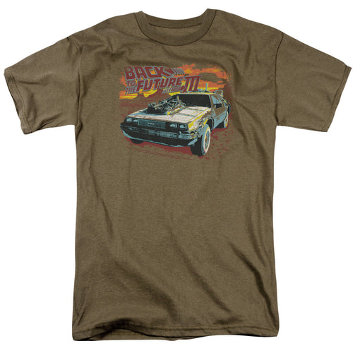 Back To The Future Iii Wild West Mens T Shirt Safari Green