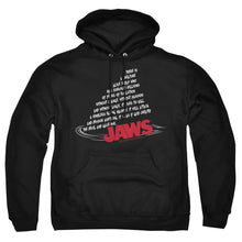 Load image into Gallery viewer, Jaws Dorsal Text Mens Hoodie Black
