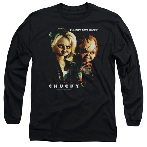 Bride Of Chucky Chucky Gets Lucky Mens Long Sleeve Shirt Black