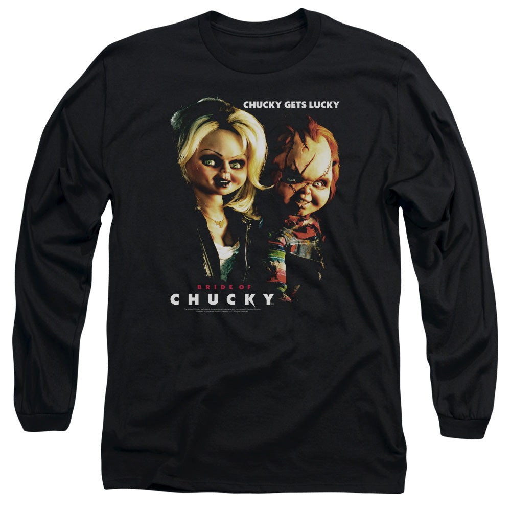 Bride Of Chucky Chucky Gets Lucky Mens Long Sleeve Shirt Black Black