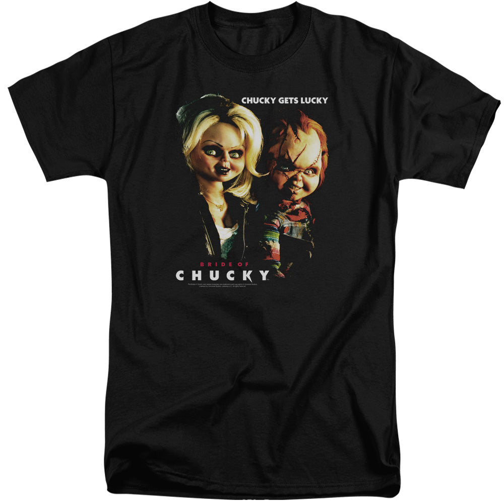 Bride Of Chucky Chucky Gets Lucky Mens Tall T Shirt Black