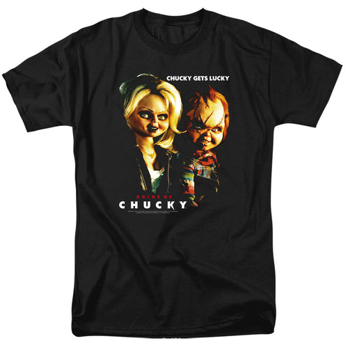 Bride Of Chucky Chucky Gets Lucky Mens T Shirt Black