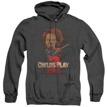 Load image into Gallery viewer, Childs Play 2 Heres Chucky Heather Mens Hoodie Black

