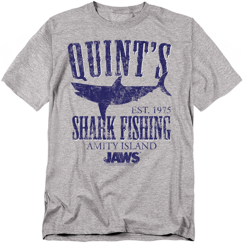 Jaws Quints Mens T Shirt Athletic Heather