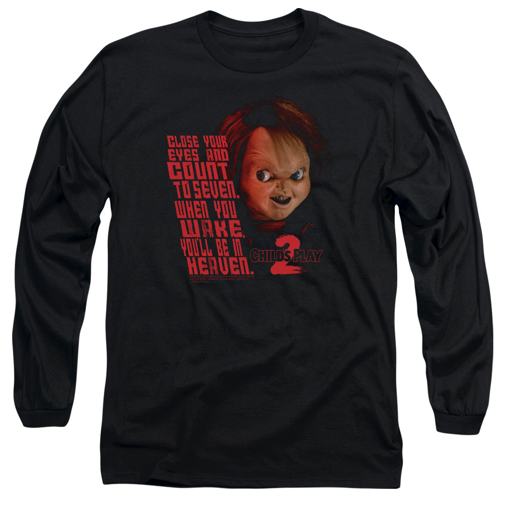 Childs Play 2 In Heaven Mens Long Sleeve Shirt Black Officially Licensed