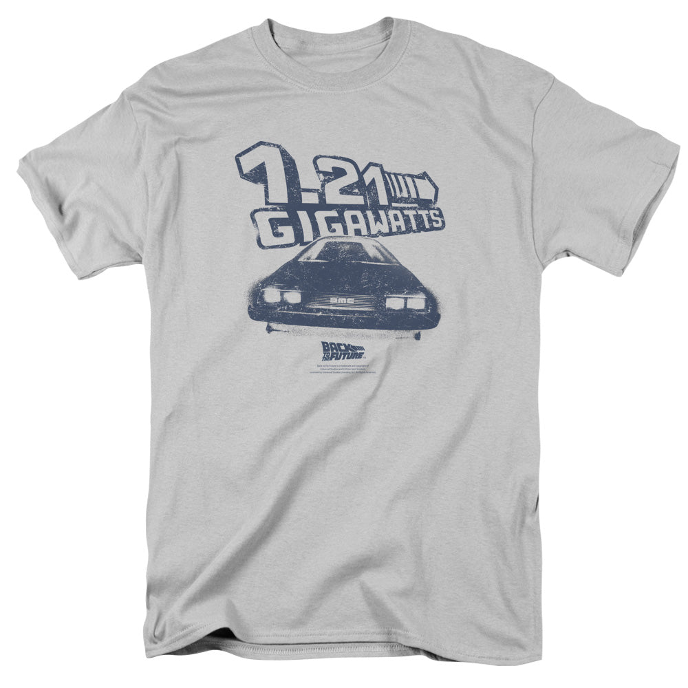 Back To The Future Gigawatts Mens T Shirt Silver Silver