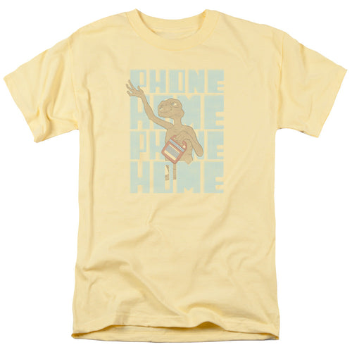 ET the Extra Terrestrial Dropped Calls Mens T Shirt Yellow