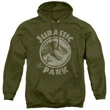 Load image into Gallery viewer, Jurassic Park JP Stamp Mens Hoodie Military Green
