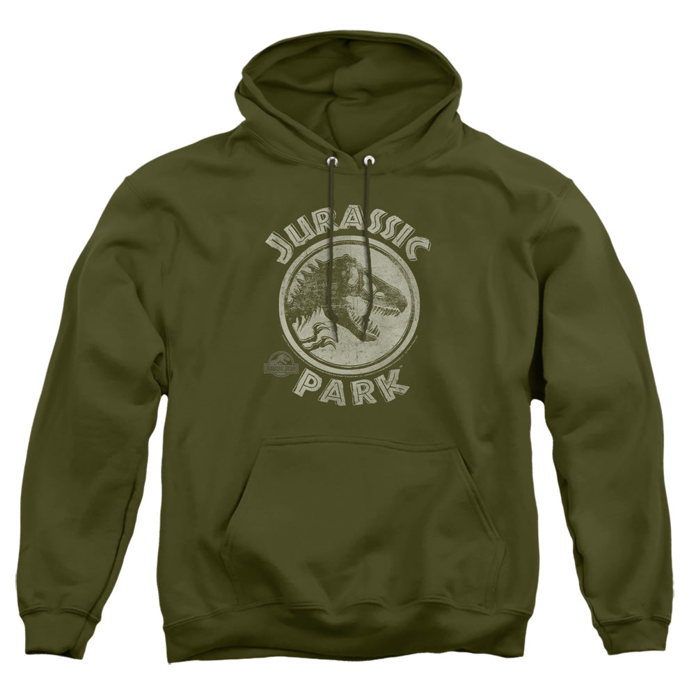 Jurassic Park Jp Stamp Mens Hoodie Military Green