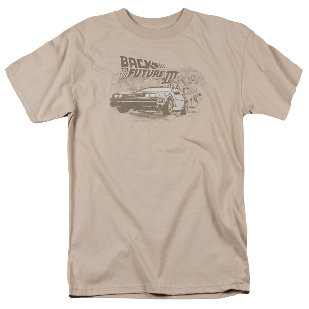 Back To The Future Iii Carboys And Indians Mens T Shirt Sand