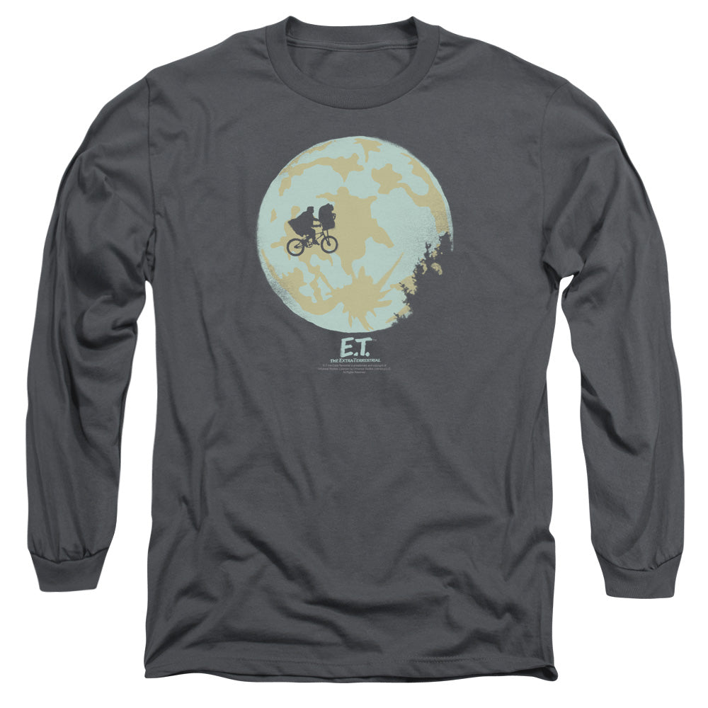 Et In The Moon Mens Long Sleeve Shirt Charcoal Charcoal