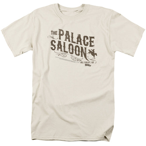 Back To The Future Iii Palace Saloon Mens T Shirt Cream
