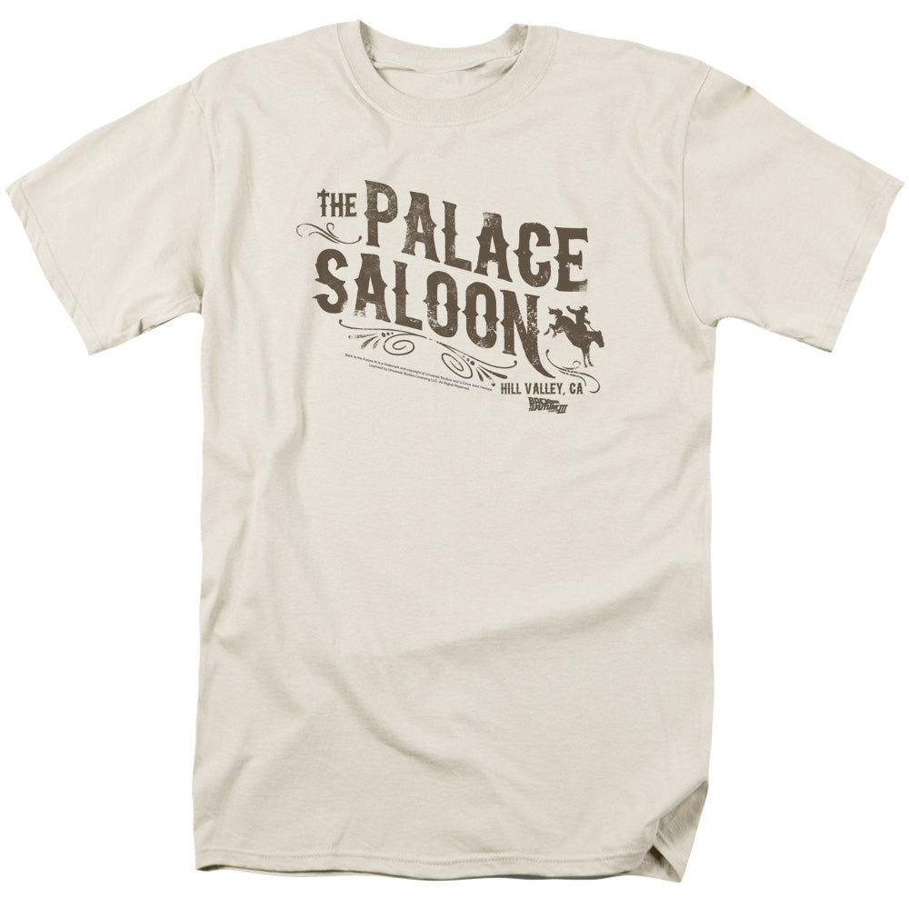 Back To The Future Iii Palace Saloon Mens T Shirt Cream